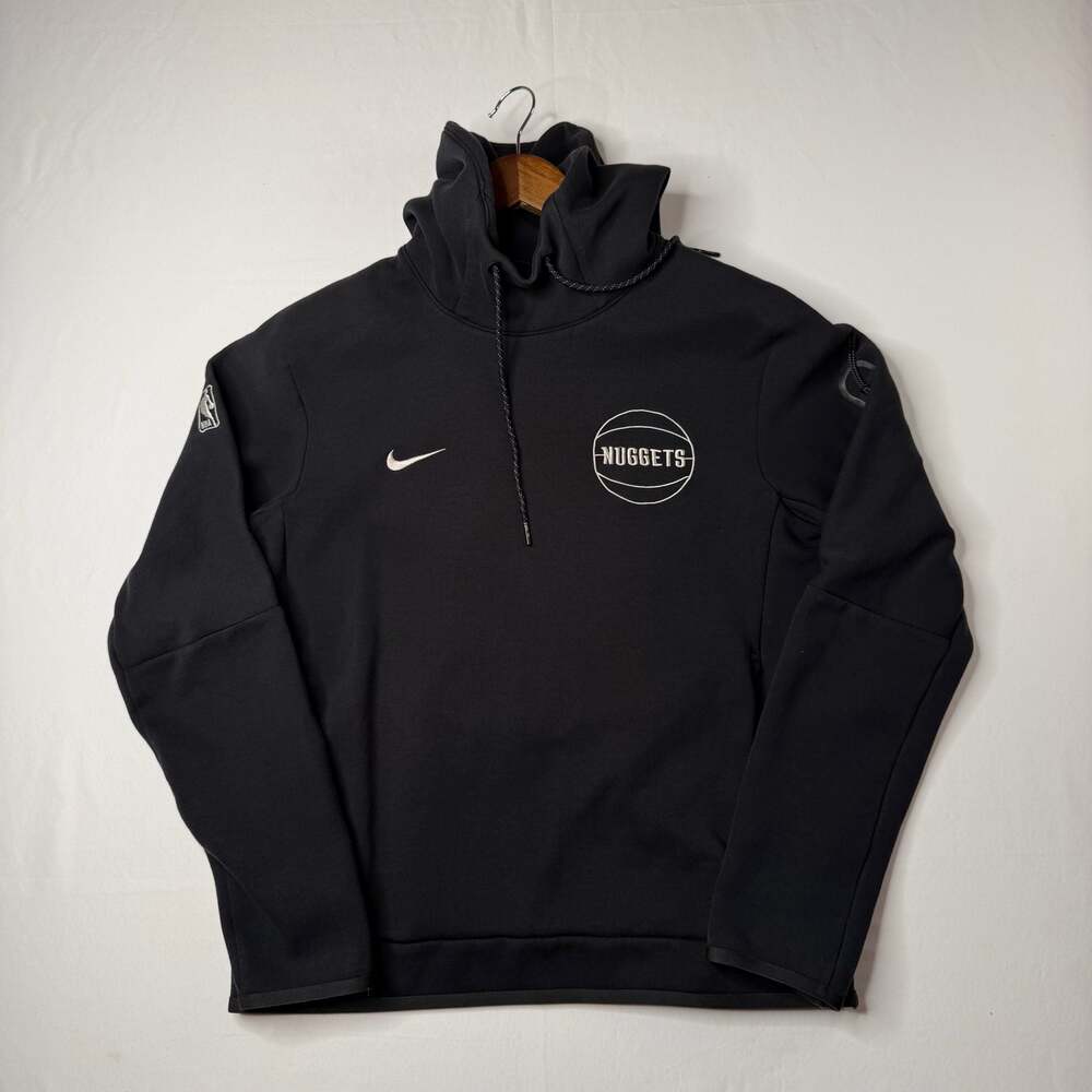 Nike Denver Nuggets NBA Team Issue Black Pullover Hoodie Sweatshirt Size S
